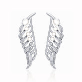 Giant Kelp Sterling Silver Earrings with Pearl TER1675 - Earrings